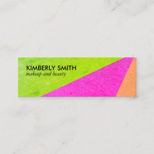 Cartão De Visita Mini Blocos de Cor Brilhante Moderno