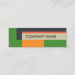 Cartão De Visita Mini Bloquear Design Mini BC, Cinza Verde