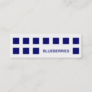 Cartão De Visita Mini BLUEBERRIES (quadrados-mod)