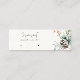 Cartão De Visita Mini Blush Snow Winter Berries Hoops Loop Holfe