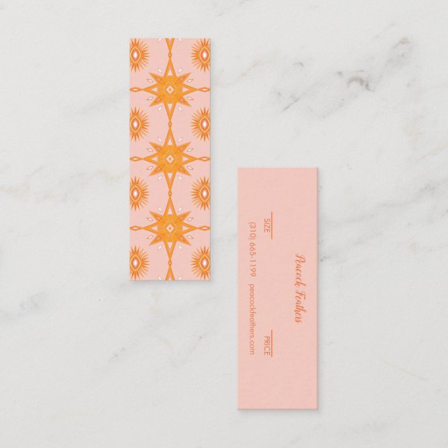 Cartão De Visita Mini Boho Stars Clothing Jewelry Price Size Hang Tag  (Frente/Verso)