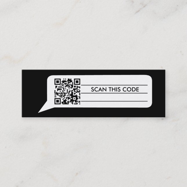 Cartão De Visita Mini Bolha cómica (Frente)