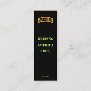 Cartão De Visita Mini Bookmarker instantâneo do remendo do veterano das
