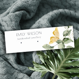 Cartão De Visita Mini Borboletas de Folhagem de Jardim de Cuta que Ouvem