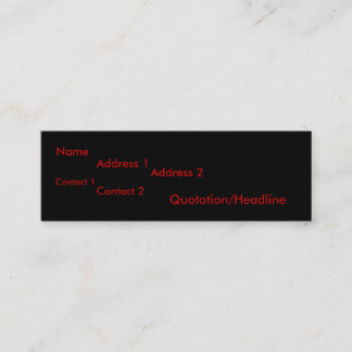 Cartão De Visita Mini Borda reta