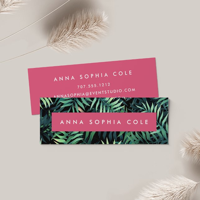 Cartão De Visita Mini Botânica tropical (Criador carregado)