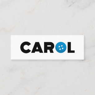 Cartão De Visita Mini Botão Carol