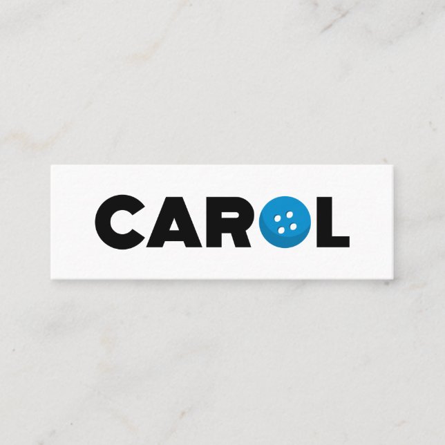 Cartão De Visita Mini Botão Carol (Frente)