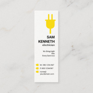 Cartão De Visita Mini Botões de extensão de tomada de alimentação am