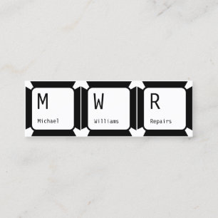 Cartão De Visita Mini Botões do teclado