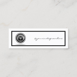 Cartão De Visita Mini Branca Moderna Simples, Moldura Instagram Mídia So