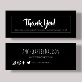 Cartão De Visita Mini Branco | Empresa Obrigado Miniplaca