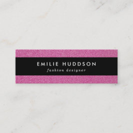 Cartão De Visita Mini Brilho Cor-de-Rosa, Minigrama, Fundo da Brilhante