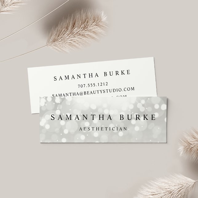 Cartão De Visita Mini Brilho de Platina (Criador carregado)