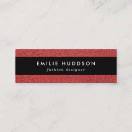 Cartão De Visita Mini Brilho Vermelho, Sparkle, Fundo da Glitter