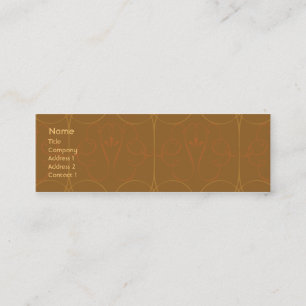 Cartão De Visita Mini Brown elegante - magro
