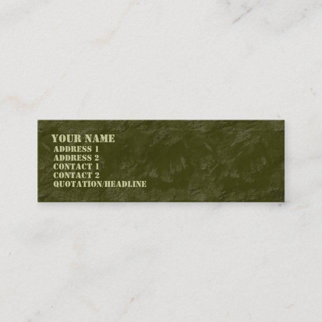 Cartão De Visita Mini Brushy Rock (Frente)