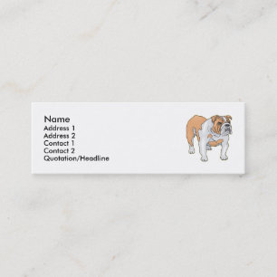 Cartão De Visita Mini Buldogue inglês