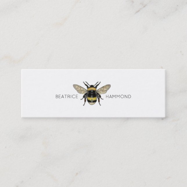 Cartão De Visita Mini Bumble Bee Social Calling Card (Frente)