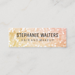 Cartão De Visita Mini Cabelo e Maquiagem de Glamor