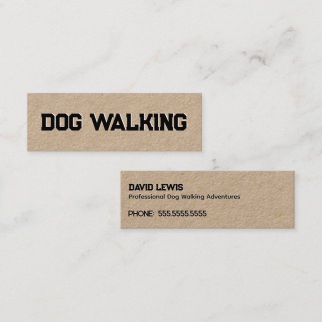 Cartão De Visita Mini Cachorro Andando (Frente/Verso)