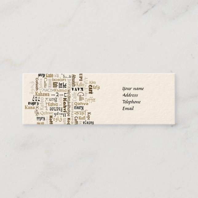 Cartão De Visita Mini Café (Frente)