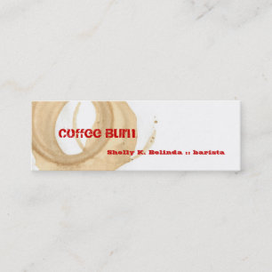 Cartão De Visita Mini Café Burn Barista