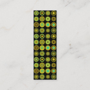 Cartão De Visita Mini Caleidoscópico 110714 - 16 Mandalas - a Preto