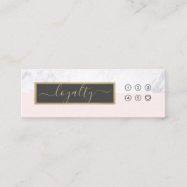Cartão De Visita Mini Caligrafia Elegante Moderna Blush & Lealdade de Ci