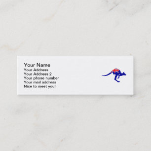 Cartão De Visita Mini Canguru da bandeira de Austrália