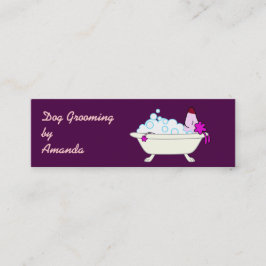 Cartão De Visita Mini Cão na banheira - Groomer do animal de estimação