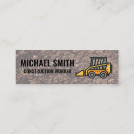 Cartão De Visita Mini Carregador Skid Steer | Bulldozer | Sujeira