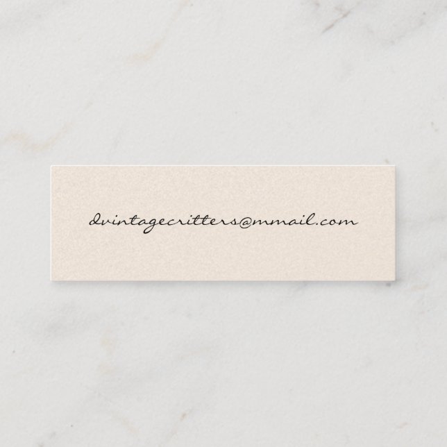 Cartão De Visita Mini Casal Bat em uma Data (Verso)