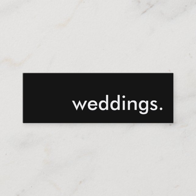 Cartão De Visita Mini casamentos. (Frente)