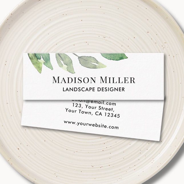 Cartão De Visita Mini Cenário Verde (Criador carregado)