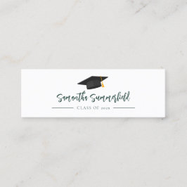 Cartão De Visita Mini Chamada de Nome do Formando do Script do boné de f