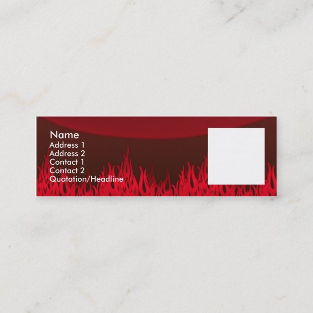 Cartão De Visita Mini Chamas Vermelhas (Frente)