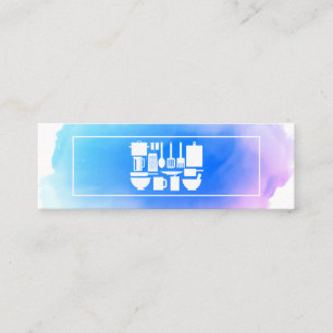 Cartão De Visita Mini Chef Creative Utensílios De Cozinha Aquarela