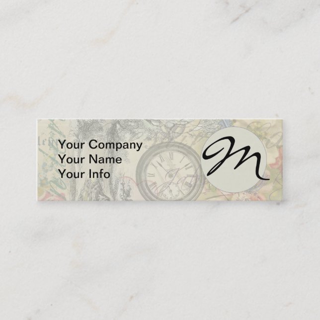 Cartão De Visita Mini Cheshire Cat Alice Wonderland Classic (Frente)