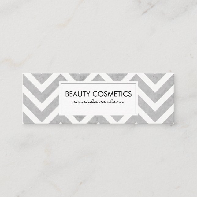 Cartão De Visita Mini Chevron Contemporâneo (Frente)