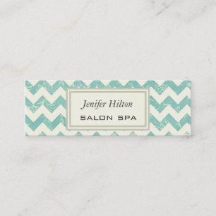 Cartão De Visita Mini Chevron vintage floral elegante profissional