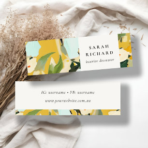 Cartão De Visita Mini Chic Boho Amarelo Colorido Ochre Pintado