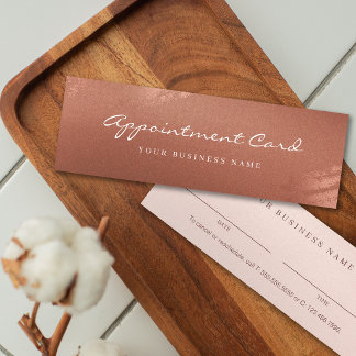 Cartão De Visita Mini Chic Bronze Mini Business Modern Appointment Card