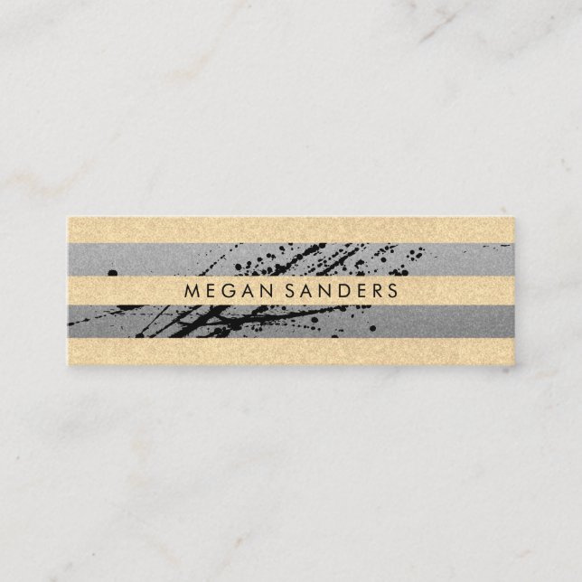 Cartão De Visita Mini Chic e Glamor Expressivos / Stripes (Frente)