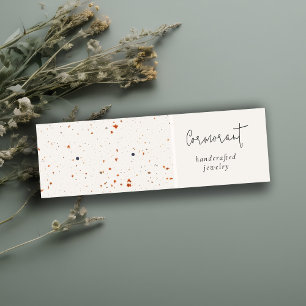 Cartão De Visita Mini Chic Espectrado Textura Branca de Ferrugem