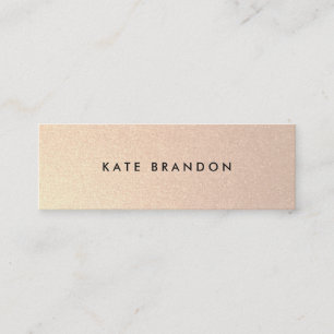 Cartão De Visita Mini Chic Na moda Faux Brushing Dourado Beauty Salon