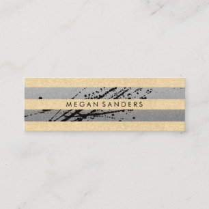 Cartão De Visita Mini Chique e encanto expressivos/listras