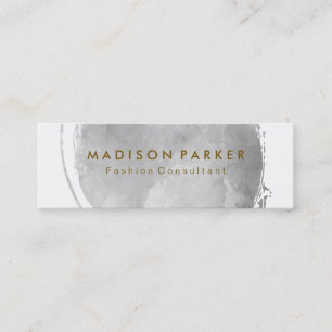 Cartão De Visita Mini Cinza Contemporânea Molho Bruto