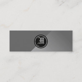 Cartão De Visita Mini Cinza e Monograma