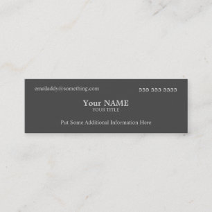 Cartão De Visita Mini Cinzas executivas